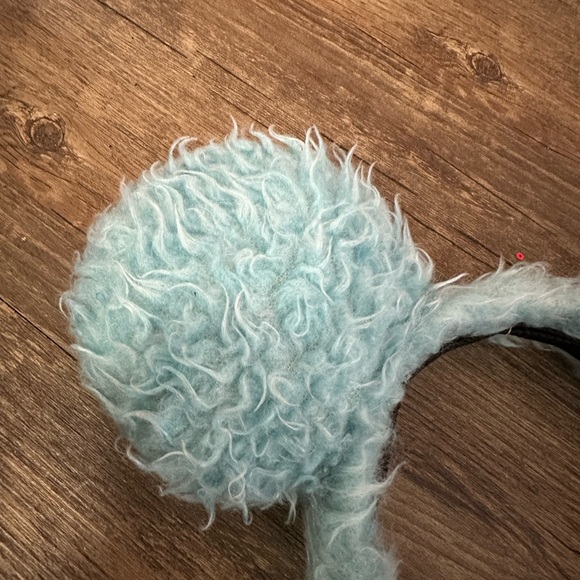 Handmade Blue Fuzzy Mouse Ears - Picture 2 of 5